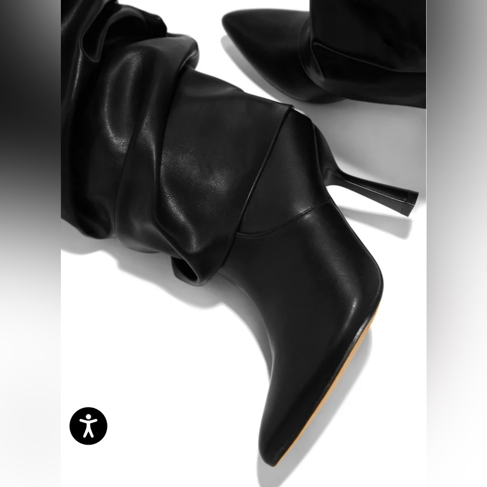 Miss Lola Kimana Ruched Shaft Heel Boots - Picture 6 of 8